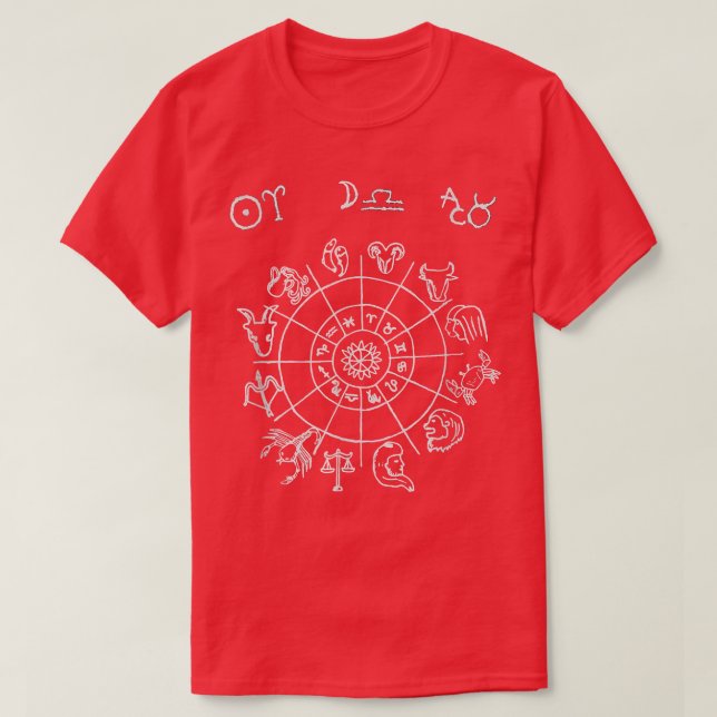 Astrology Stigning Astrology Sol Libra Måne Taurus T Shirt (Design framsida)