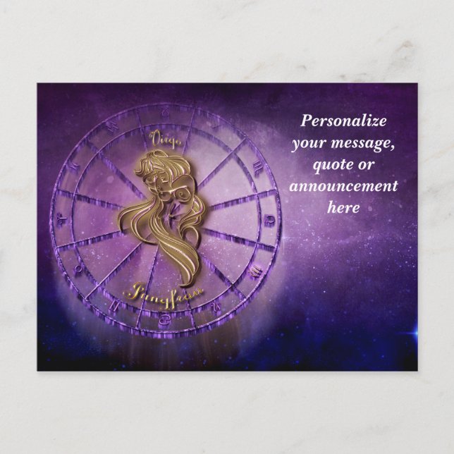 Astrology Våg Horoscope Personalize Message Meddelande Vykort (Framsida)