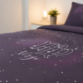Astrology Våg Zodiac Sign Lila Duvet Cover