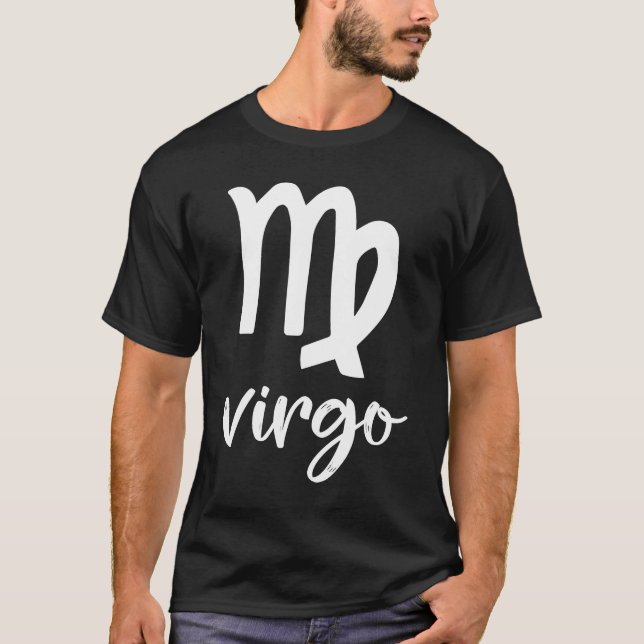 Astrology Virgo Zodiac T Shirt (Framsida)