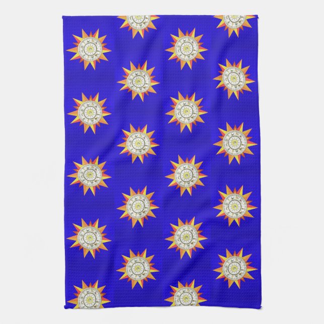 Astrology Zodiac Blue Kitchen Hand Towel Kökshandduk (Vertikal)