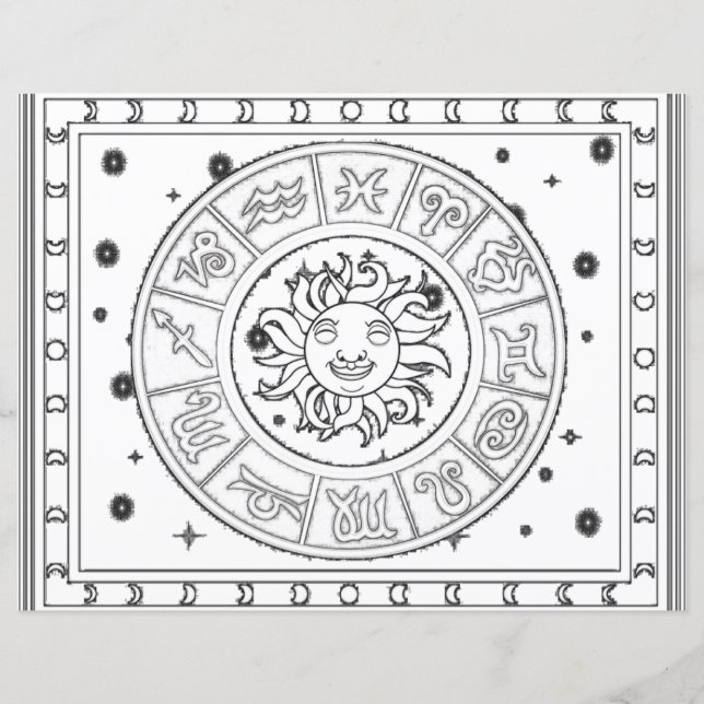 Astrology Zodiac Coloring Page (Framsida)