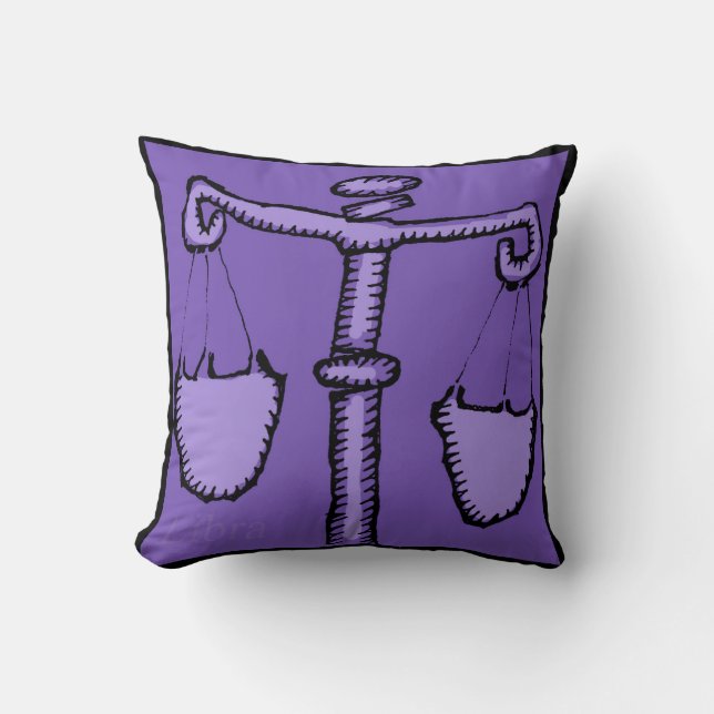 Astrology Zodiac Libra Sign Birthday Pillow Kudde (Framsida)