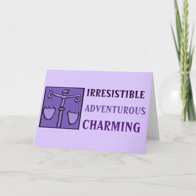 Astrology Zodiac Libra signerar Birthday Personali Kort (Framsida)