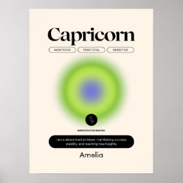 Astrology Zodiac Sign Capricorn Poster