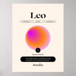 Astrology Zodiac Sign Leo Season Poster