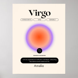 Astrology Zodiac Sign Våg Birthday Season Poster