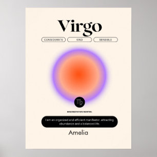 Astrology Zodiac Sign Våg Birthday Season Poster