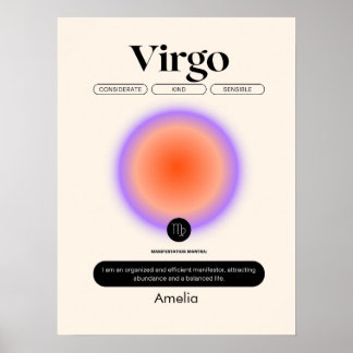 Astrology Zodiac Sign Våg Birthday Season Poster
