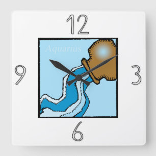 Astrology Zodiac-tecken Aquarius väggklocka