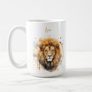 Astrology zodiac-tecken på Leo i vattenfärg Kaffemugg