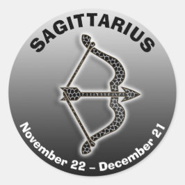 Astrology zodiac-teckenpil Sagittarius symbol Runt Klistermärke