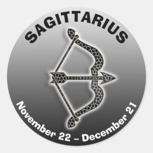 Astrology zodiac-teckenpil Sagittarius symbol Runt Klistermärke