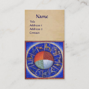 ASTROLOGY,ZODIACAL SIGNS,FYRA INSLAG Astrolog Visitkort