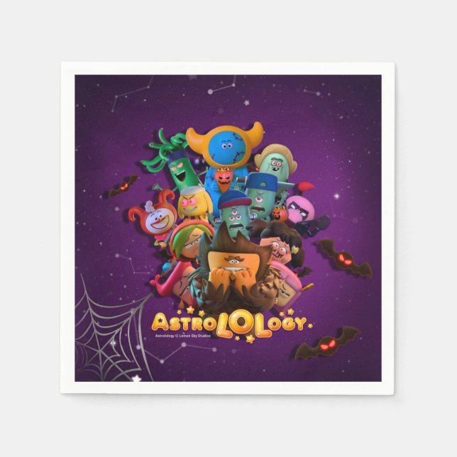 AstroLOLogy Halloween Pappra Napkins Pappersservett (Framsidan)
