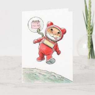 AstroMouse Birthday Card Kort