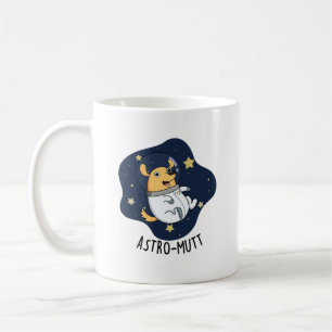 Astromutt Rolig hund Astronaut Pun Kaffemugg