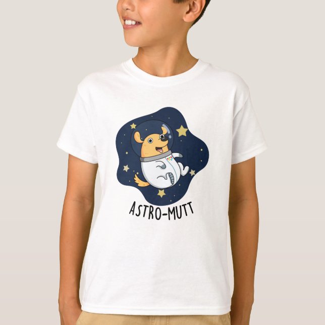 Astromutt Rolig hund Astronaut Pun T Shirt (Framsida)