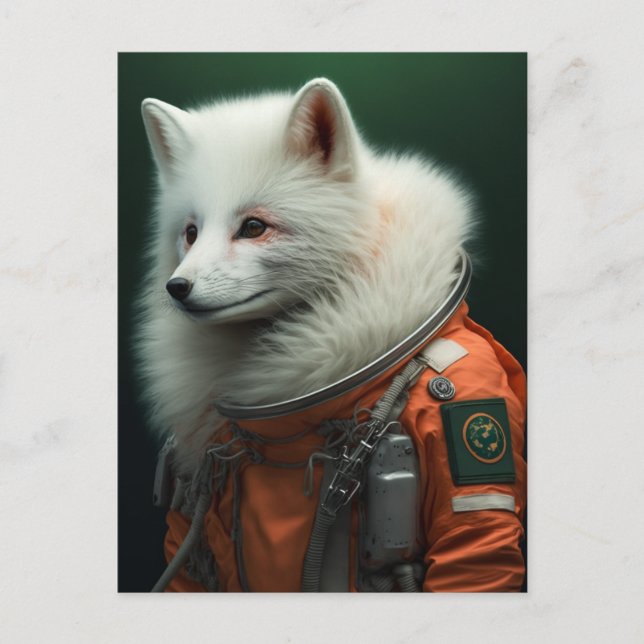 Astronaunt Fox Vykort (Framsida)