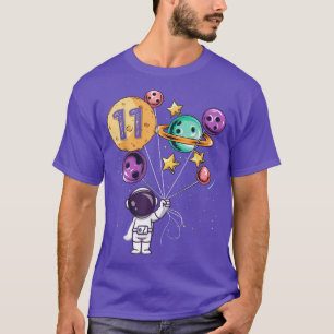 Astronaut 11:e födelsedagen Boys Girls Space älska T Shirt