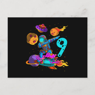 Astronaut 9:e födelsedagen helg vykort