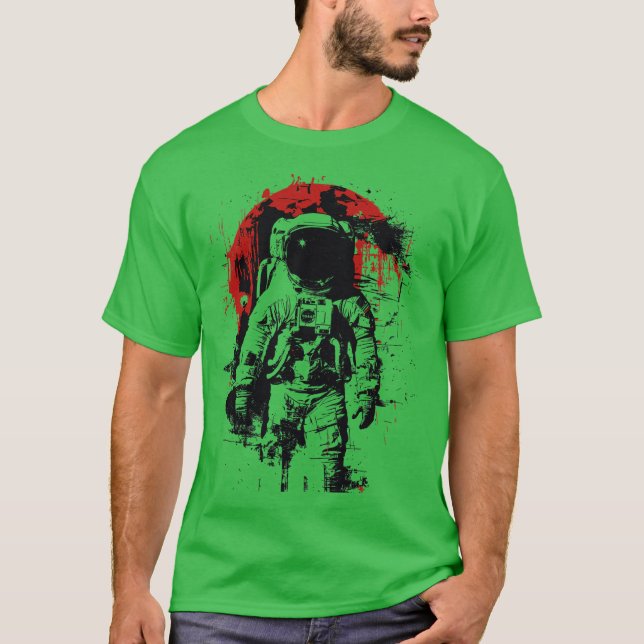 Astronaut Abstrakt T Shirt (Framsida)