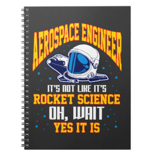 Astronaut Aerospace Ingenjör Rocket Science Space Anteckningsbok