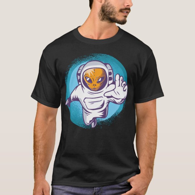Astronaut Alien T Shirt (Framsida)