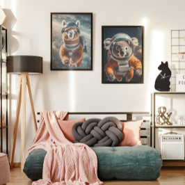 Astronaut Alpaca Poster