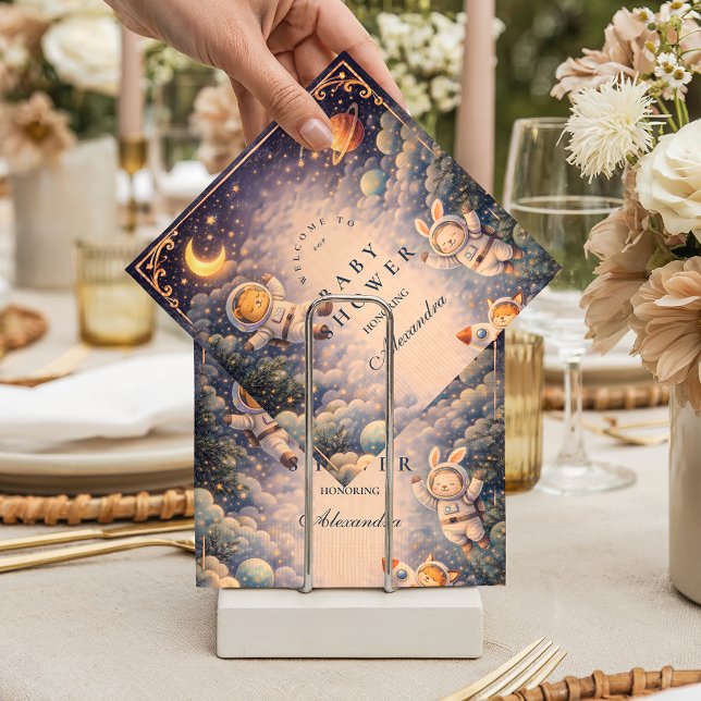 Astronaut Animals Space Baby Shower Pappersservett (Skapare uppladdad)