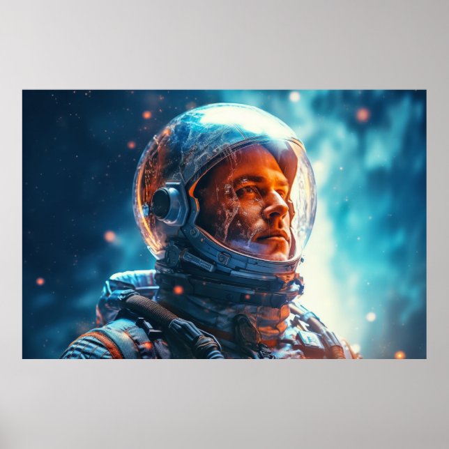 Astronaut, annan världslig dimension Fantastisk ko Poster (Framsidan)