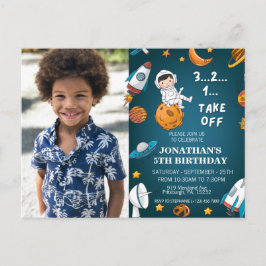 Astronaut Anpassad bild rymdplaneter blå tema Vykort