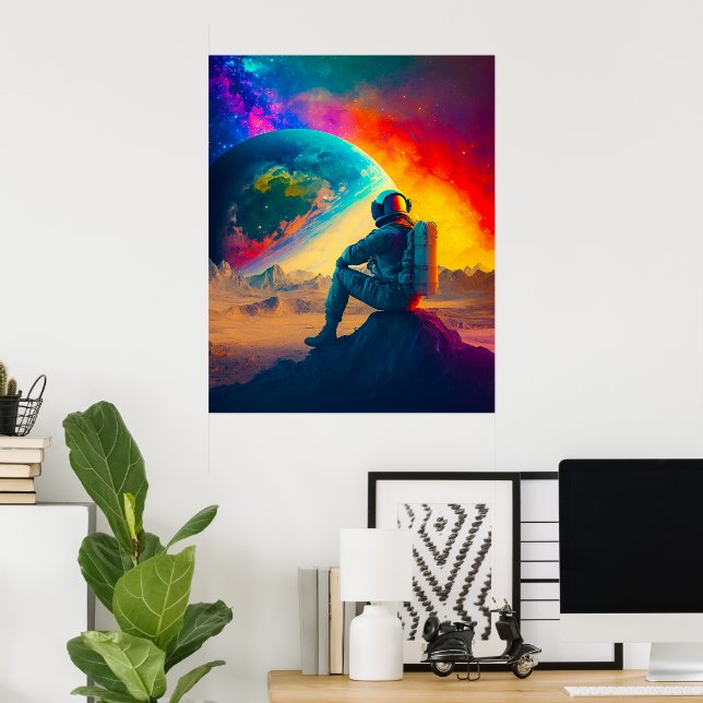 Astronaut Art Poster (Hemmakontoret)