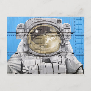 Astronaut Art Urban Art Astronaut Wall Mural Vykort