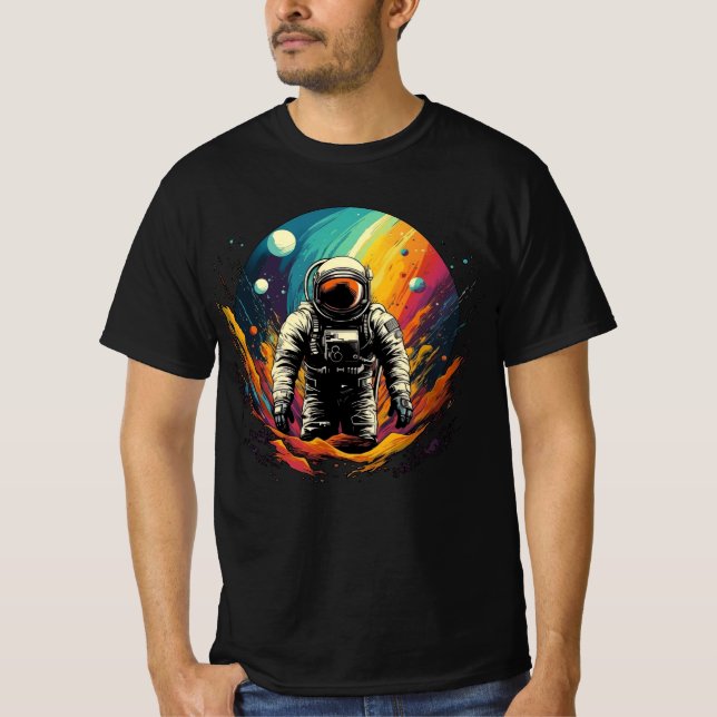 Astronaut ArtColor 01 T Shirt (Framsida)