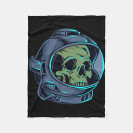 Astronaut Astro Dödskalle Fleecefilt