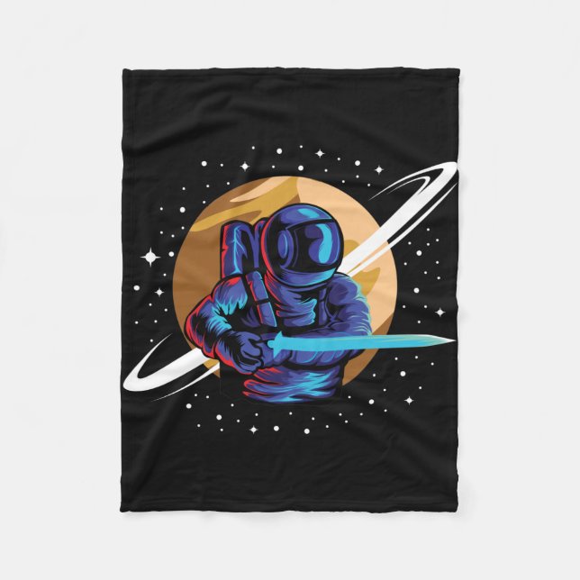 Astronaut Astro Knight Fleecefilt (Framsidan)