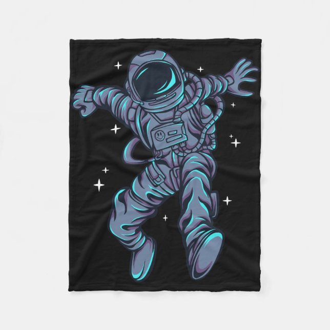 Astronaut Astrostar I Rymden Fleecefilt (Framsidan)