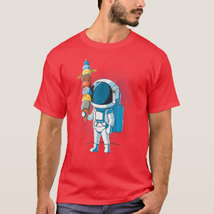 Astronaut av iskräm i Space Holding Planet Bal T Shirt