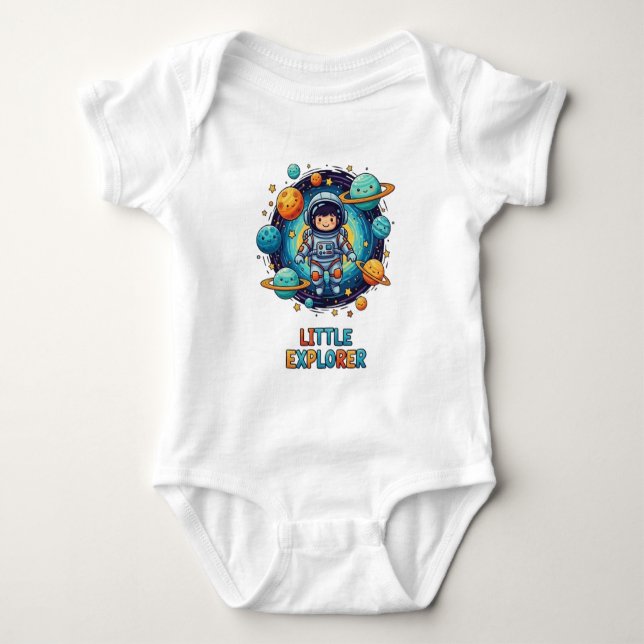 Astronaut Baby Bodykostym T Shirt (Framsida)