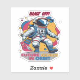 Astronaut Back-to-School "Future Genius in Orbit"  Klistermärken