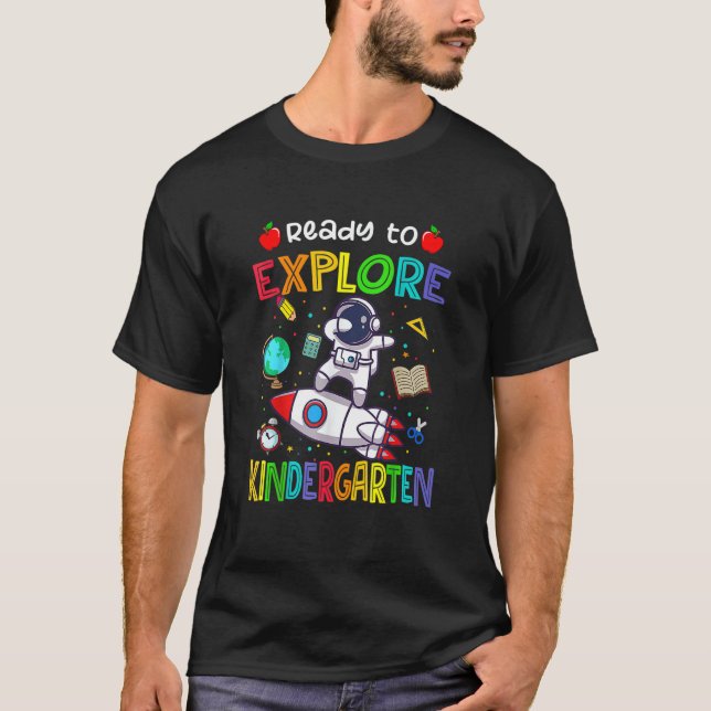 Astronaut Back to school Redo att utforska Kinder T Shirt (Framsida)