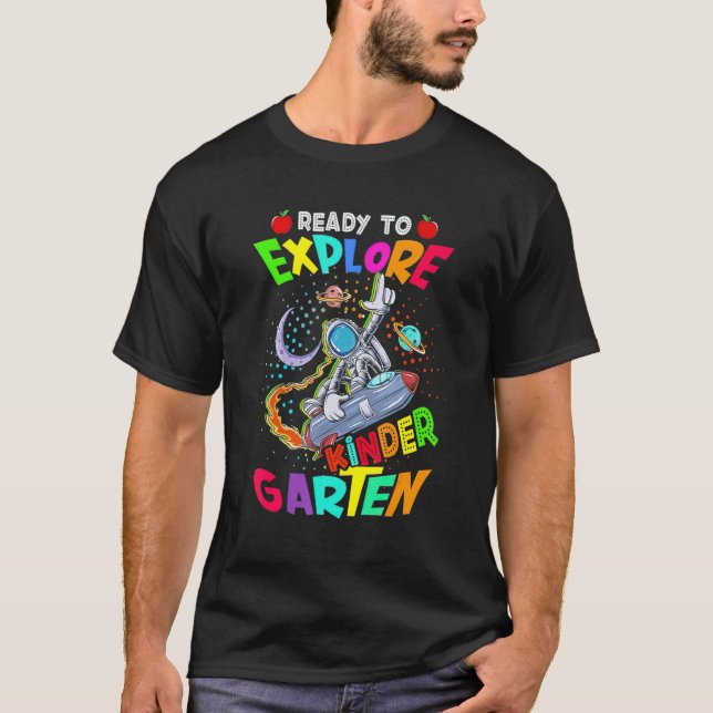 Astronaut Back to school Redo to Explore Kinderg T Shirt (Framsida)