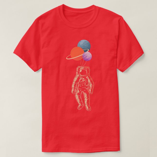 Astronaut Balloon Astronaut Space Planet  T Shirt (Design framsida)