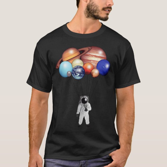 Astronaut Balloons T Shirt (Framsida)