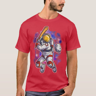Astronaut Baseball-spelarteamet Rymden T Shirt
