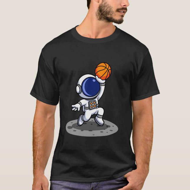 Astronaut Basketball Adventure T Shirt (Framsida)