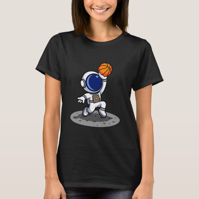 Astronaut Basketball Adventure T Shirt (Framsida)