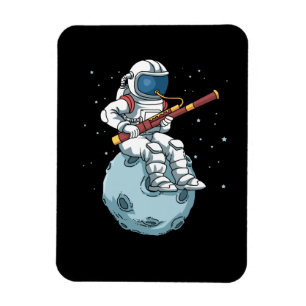 Astronaut Bassoon Band Player Bassoonist BasSnart Magnet
