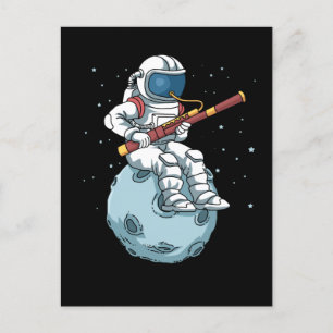 Astronaut Bassoon Band Player Bassoonist BasSnart Vykort